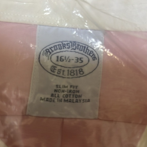 Mens Brooks Brothers French Cuff Dress Shirt Size 16.5-35 Pink - Picture 2 of 5